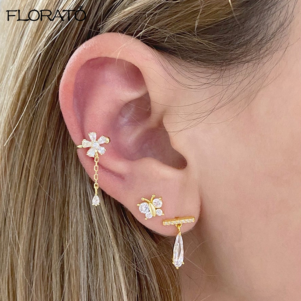 1PCS 18K Gold Earings Clip on  - Ear Cuff No Piercing incelemesi ve fiyatı