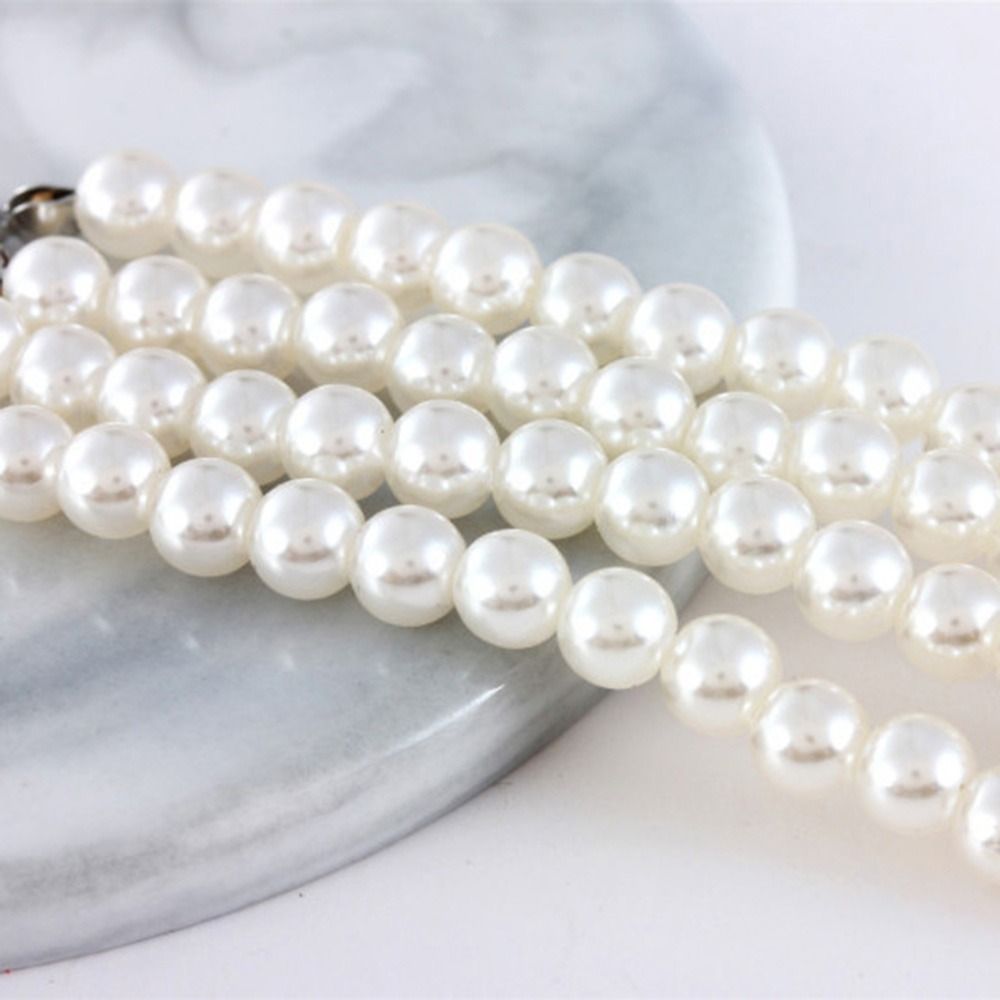Rhinestone Four Rows Pearls Do - Crystal Choker Necklace incelemesi ve fiyatı