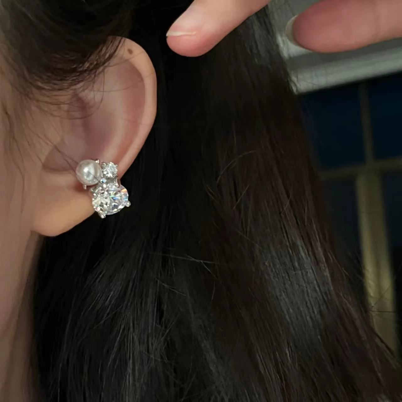 1Pcs Shiny Imitation Pearl Zir - Ear Cuff No Piercing incelemesi ve fiyatı