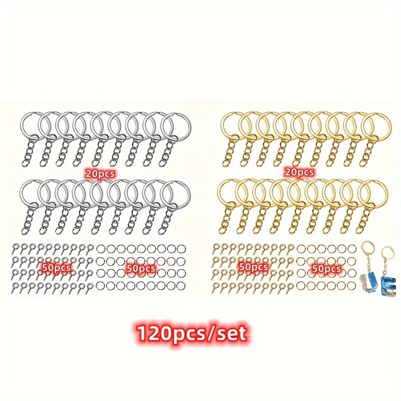 120pcs DIY Keychain Jump Rings - Jewelry Repair & Watches Photos incelemesi ve fiyatı