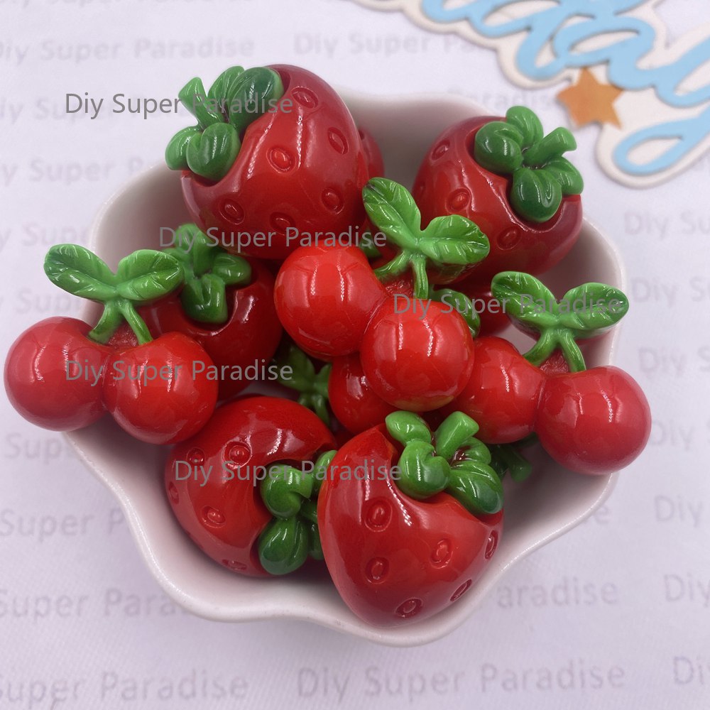 8PCS Resin Kawaii Colorful Red - Paradise Jewelry & Watches Llc Miami incelemesi ve fiyatı