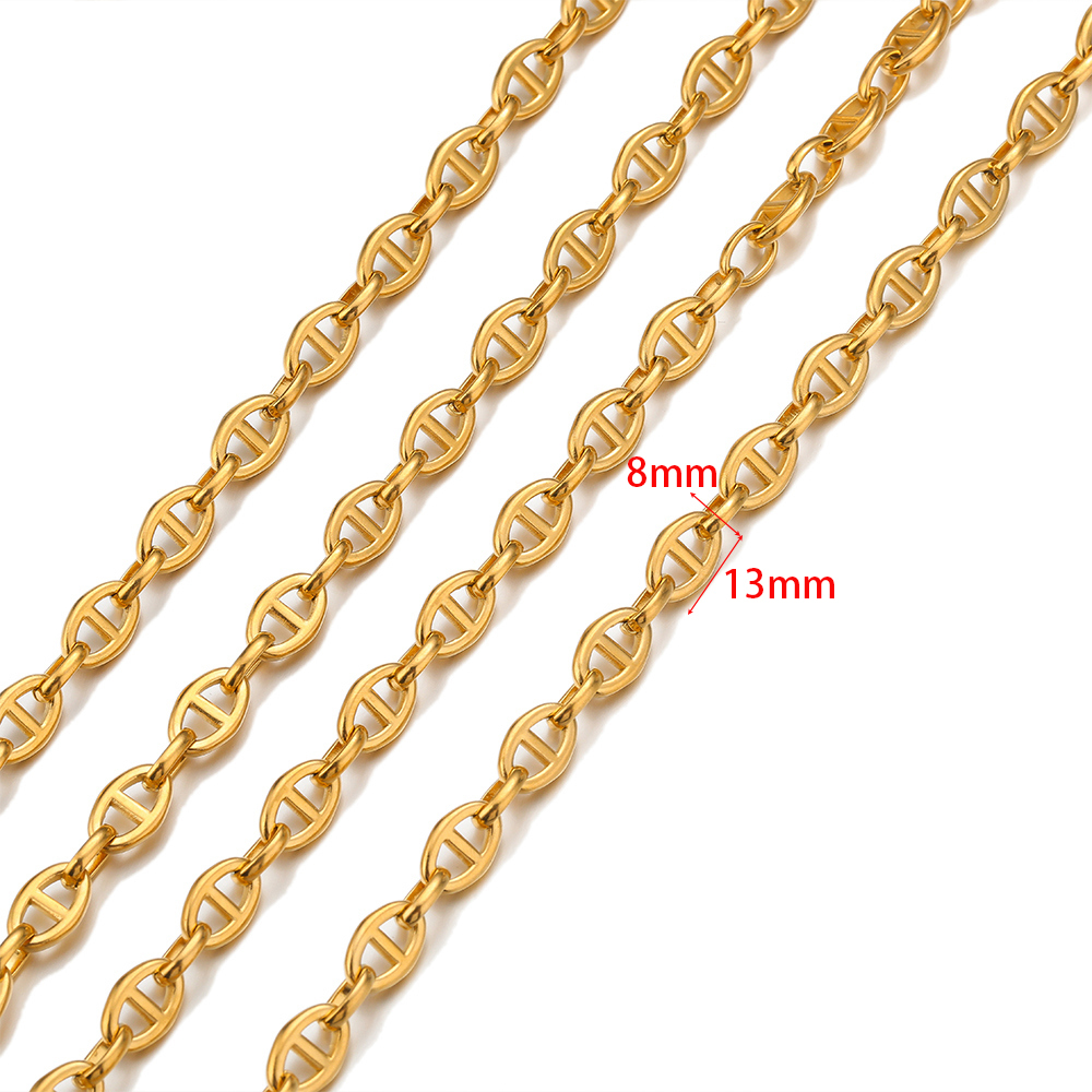 1 Meter Stainless Steel Coffee - Hip Hop Chain Necklace incelemesi ve fiyatı