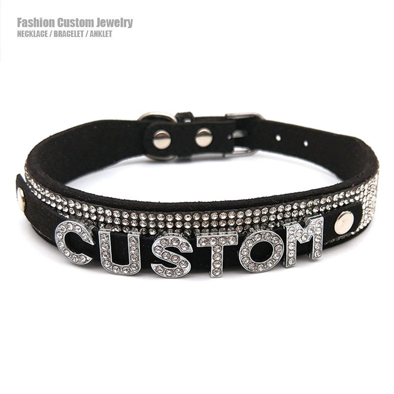 Shiny Rhinestone Letters Custo - Crystal Choker Necklace incelemesi ve fiyatı