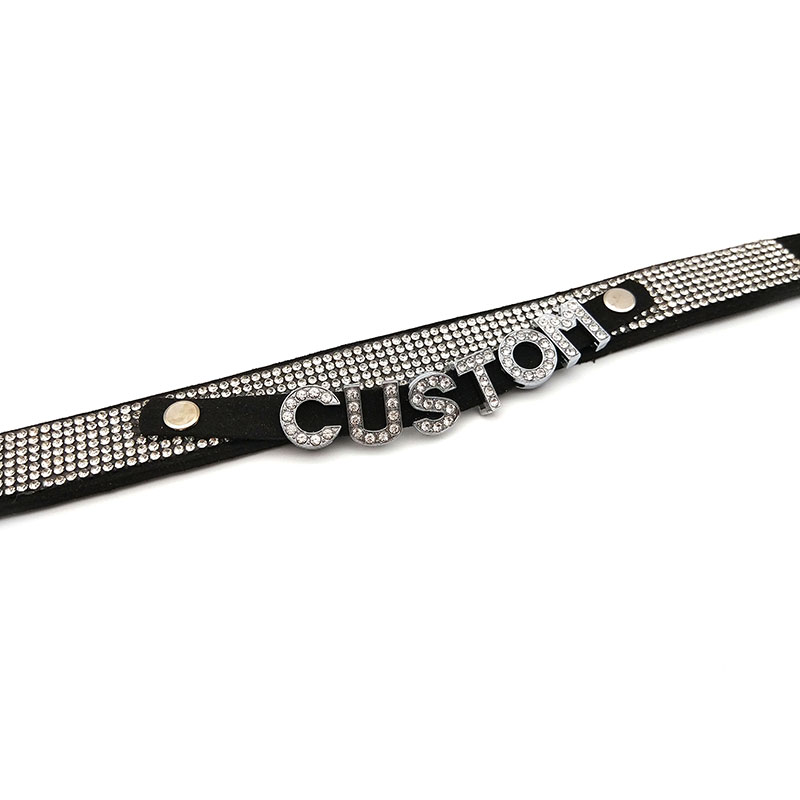 Shiny Rhinestone Letters Custo - Crystal Choker Necklace incelemesi ve fiyatı