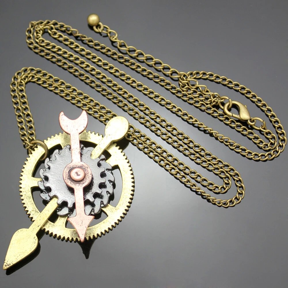 Steampunk Watch Clock Hand Gea - Vintage Jewelry Watches Women incelemesi ve fiyatı
