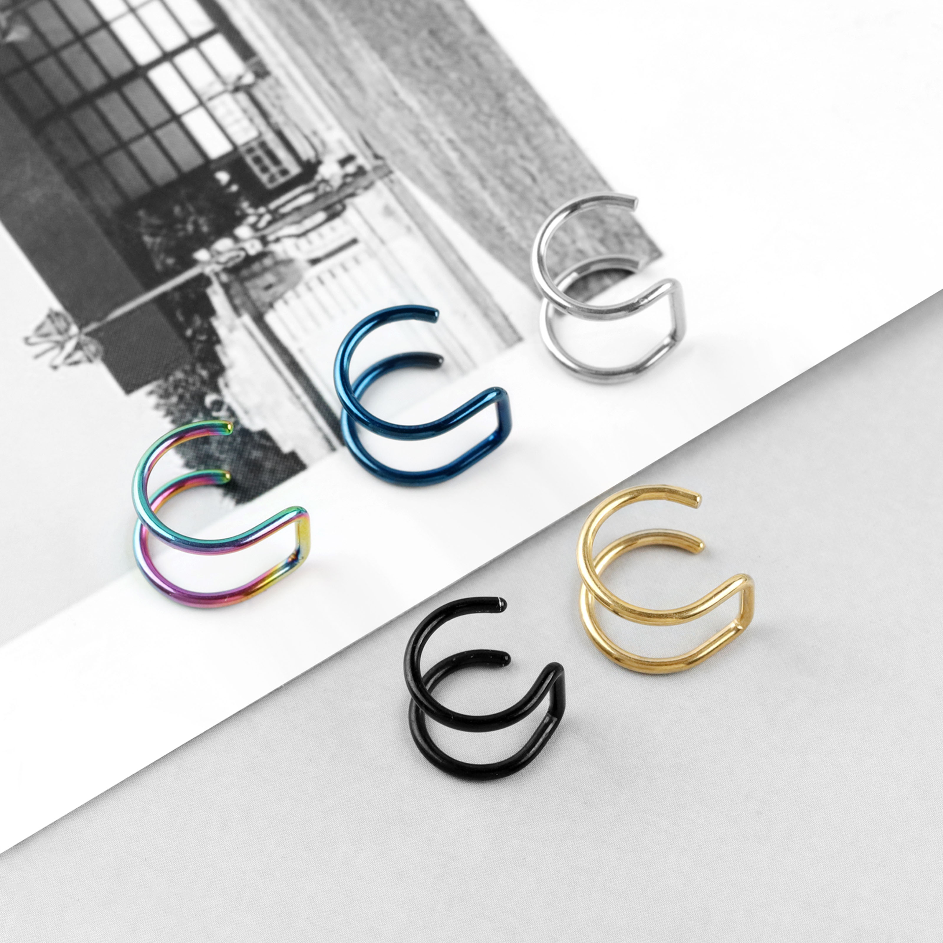 2pcs New No-Piercing Ear Cuffs - Ear Cuff No Piercing incelemesi ve fiyatı