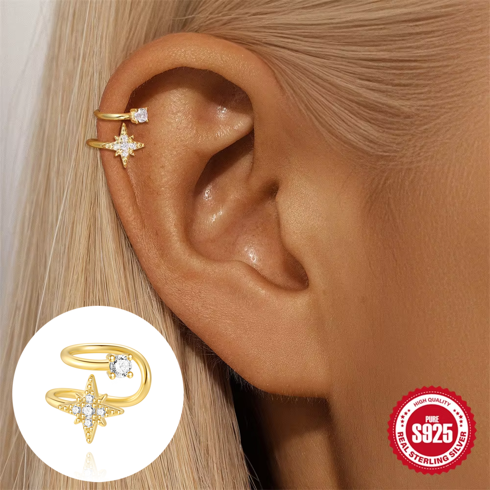 ROXI Octagonal Star Double Lay - Ear Cuff No Piercing incelemesi ve fiyatı