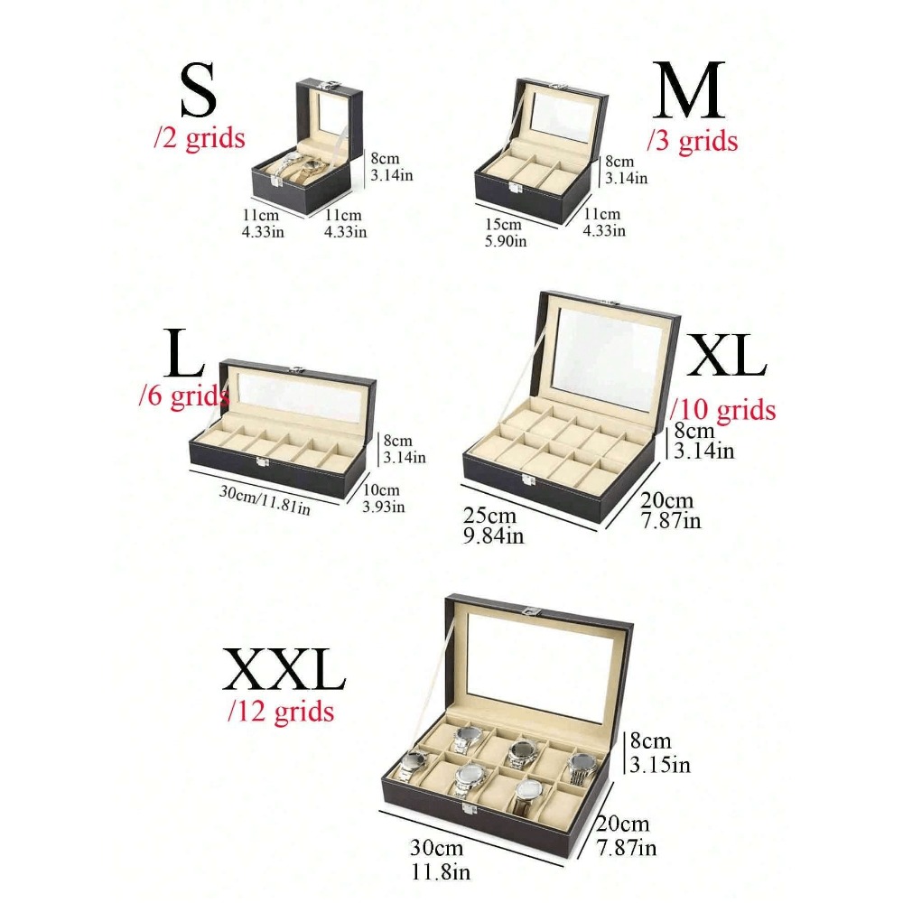 1pc Big Capacity Leather Watch - Jewelry And Watches Box incelemesi ve fiyatı